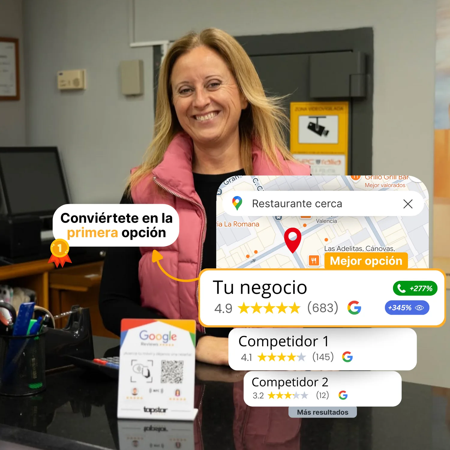 Búsqueda del negocio en Google Maps